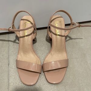 Nude sandals with 2 inch heel SIZE 7.5